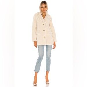 Camila Coelho ‘Katarina’ Teddy/Sherpa Coat in Beige - Size Small